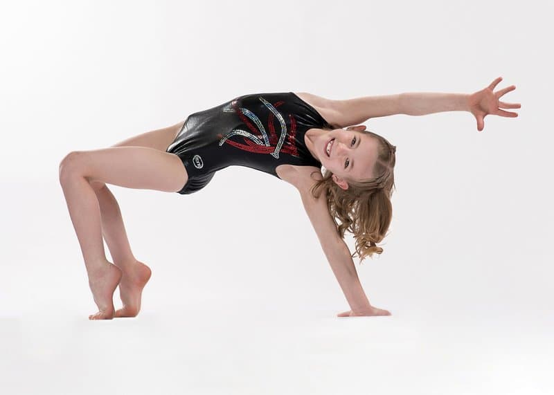 Gymnast in bridge pose, variation 2