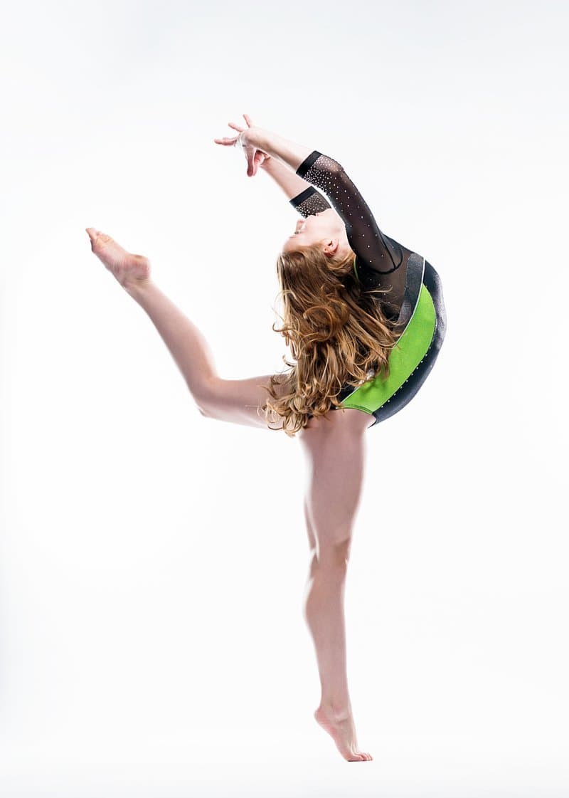 Gymnast in standing pose, variation 15